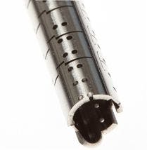 FIGURE 2. Example of a tube produced by a laser tube cutter (top) and a close-up of laser tube cutting in action (bottom). FIGURE 2. Example of a tube produced by a laser tube cutter (top) and a close-up of laser tube cutting in action (bottom).