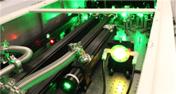 PS-OPCPA and Ti:sapphire power amplification. PS-OPCPA and Ti:sapphire power amplification.