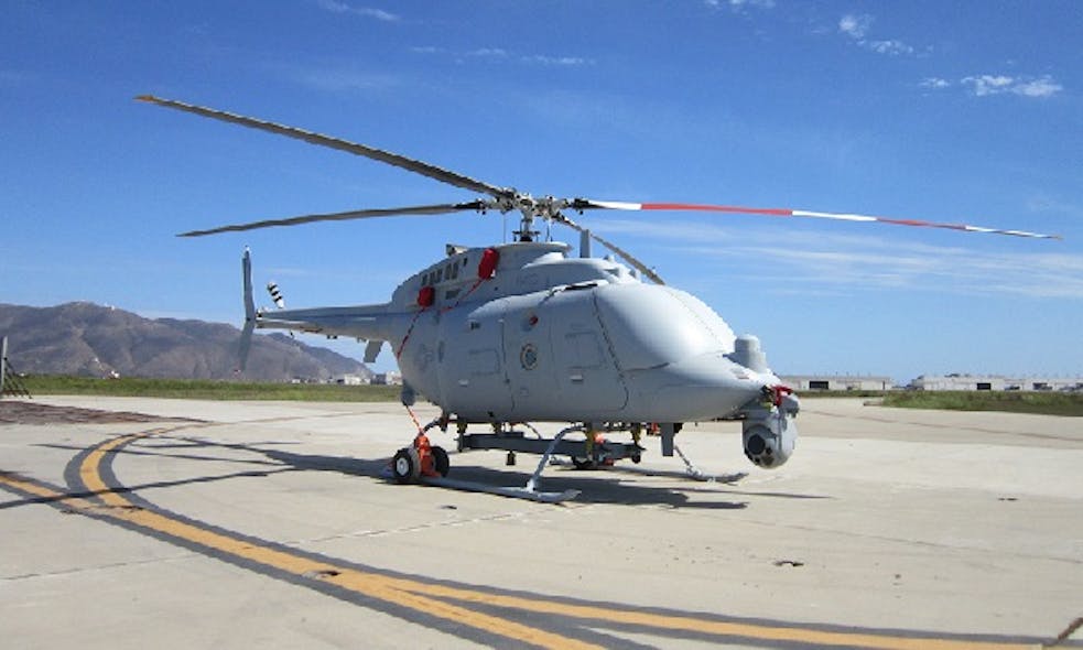 The MQ-8 Firescout helicopter will carry the nighttime illuminator from Bodkin Design, along with other mission critical payloads.