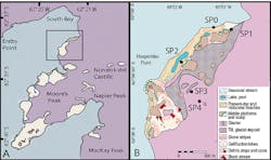 The Hurd Peninsula of Livingston Island (a) with inset (b) showing geomorphological features of the sampling area. The Hurd Peninsula of Livingston Island (a) with inset (b) showing geomorphological features of the sampling area.