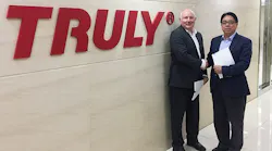 Chuck Milligan, CEO of FlexEnable (left) and James Wong, COO and group executive director of Truly, have signed a licensing agreement to bring flexible organic liquid-crystal display (OLCD) technology to market, challenging incumbent organic light-emitting diode (OLED) display technology.
