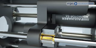 The smallest linear ball bearing (shown within a positioning system) in the world can be applied to a variety of micro-photonic positioning applications.