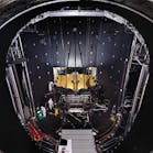 NASA&apos;s James Webb Space Telescope (JWST) is suspended from Minus K vibration isolators on top of Chamber A at NASA&apos;s Johnson Space Center in Houston.