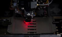 An assembly tool on the Finisar manufacturing floor. An assembly tool on the Finisar manufacturing floor.