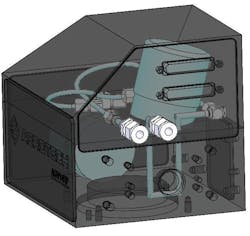 FIGURE 2. An example of a water cooling circuit for a scanning system is shown. FIGURE 2. An example of a water cooling circuit for a scanning system is shown.