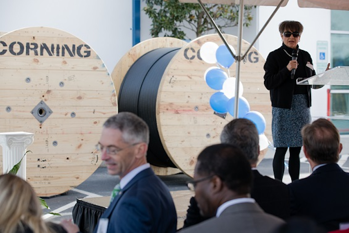 Corning opened a new fiber-optic manufacturing facility in Newton, NC that will employ 200 people. (Image credit: Corning Incorporated)