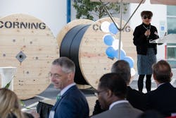 Corning opened a new fiber-optic manufacturing facility in Newton, NC that will employ 200 people. Corning opened a new fiber-optic manufacturing facility in Newton, NC that will employ 200 people.