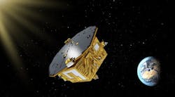 The LISA Pathfinder is shown in space, laying the groundwork for the eventual detection of gravity waves by its successor LISA. The LISA Pathfinder is shown in space, laying the groundwork for the eventual detection of gravity waves by its successor LISA.