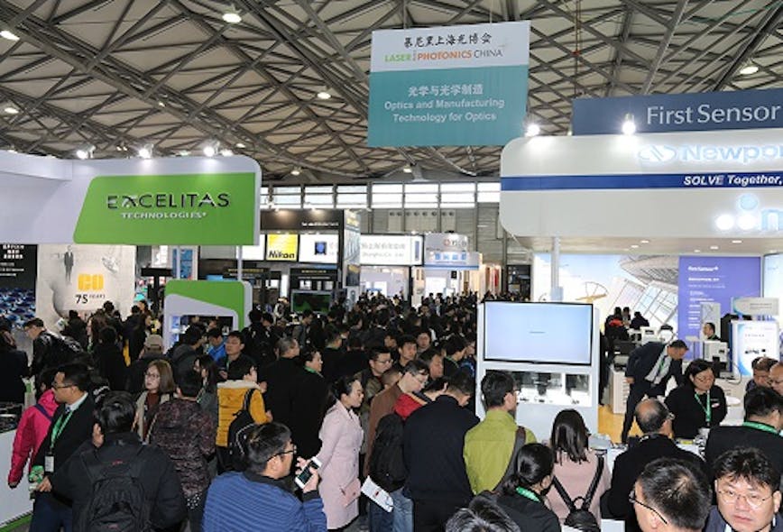 As it did last year as shown, LASER World of PHOTONICS CHINA 2018 will attract a large crowd to Shanghai to showcase the latest happenings in photonics technology. (Image credit: Messe Muenchen)