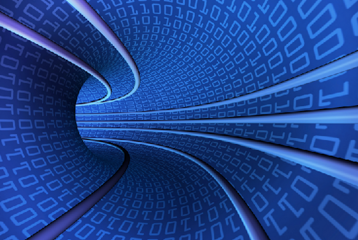 The combined requirements from datacenter operators for ever higher bandwidths, reduced footprints, and lower costs to stream data (as depicted in this illustration) demand new methods to address the constraints inherent in transceiver fiber-coupling solutions. Optoscribe says its 3D glass-based photonic integrated circuit (PIC) platform addresses these needs, as evidenced by a recent win to supply interconnect devices. (Image credit: Optoscribe)
