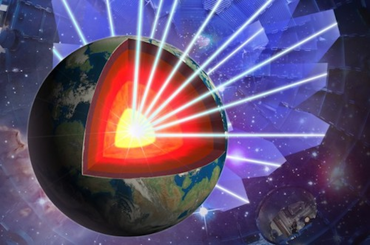 Laser compression of iron gives insight into cores of large rocky exoplanets