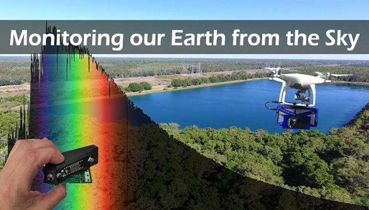 Among many other applications that benefit the goals of Earth Day including plastic recycling, spectrometers can monitor important environmental parameters both on the ground and from small unmanned aerial vehicles (UAVs) in the sky. (Image credit: StellarNet)