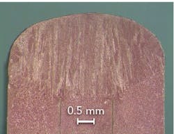 FIGURE 2. An example of welding three flat 1100 copper wires using a single-mode fiber laser is shown. FIGURE 2. An example of welding three flat 1100 copper wires using a single-mode fiber laser is shown.