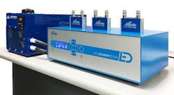 An industrial UV LED light source made by Honle UV (right) is cooled using a chiller produced by Aspen Systems (left). An industrial UV LED light source made by Honle UV (right) is cooled using a chiller produced by Aspen Systems (left).