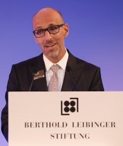 On behalf of his father, Peter Leibinger gave the opening speech at the 10th Berthold Leibinger awards ceremony.