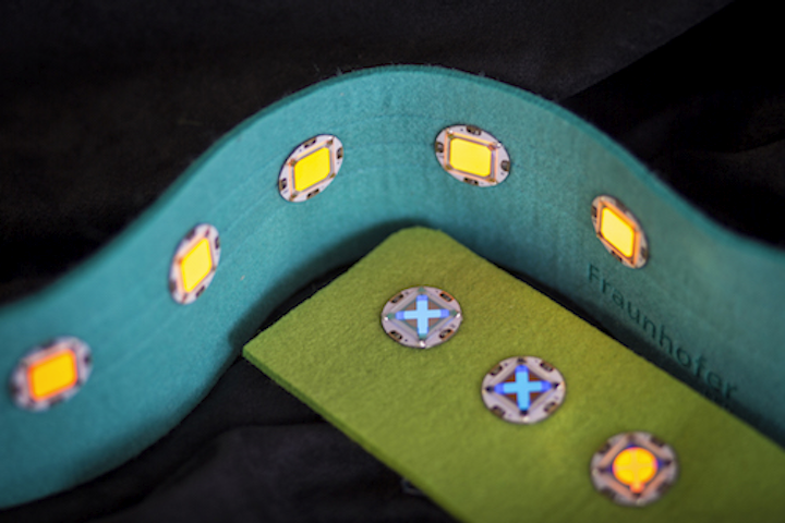 Fraunhofer FEP integrates OLEDs into clothing