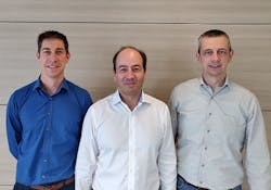 Sentea's management team from left to right: Thijs Spuesens (CTO), Karsten Verhaegen (CEO), Ronny Bockstaele (COO). Sentea's management team from left to right: Thijs Spuesens (CTO), Karsten Verhaegen (CEO), Ronny Bockstaele (COO).