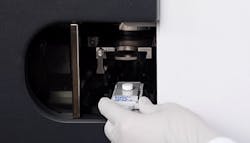 The Model 8700 Laser Direct Infrared (LDIR) system is a new approach to chemical imaging that the company says will bring improved clarity and measurement speed to pharmaceutical, biomedical, food, and materials science applications. The Model 8700 Laser Direct Infrared (LDIR) system is a new approach to chemical imaging that the company says will bring improved clarity and measurement speed to pharmaceutical, biomedical, food, and materials science applications.