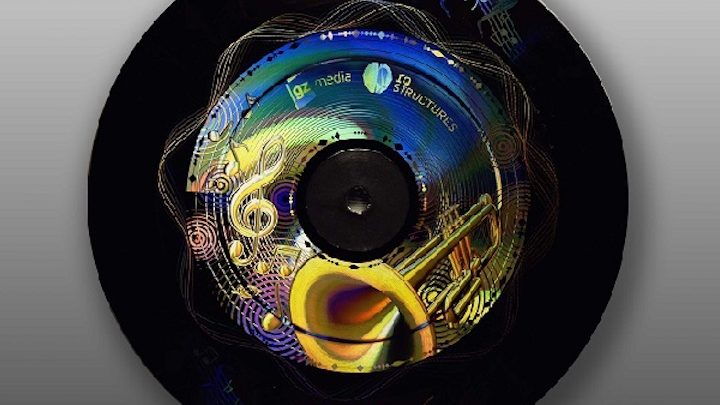 IQ Structures has won several awards for its optical holograms, like this one created for a gramophone record. (Image credit: IQ Structures)
