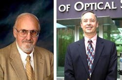 University of Arizona professors Harrison Barrett (left) and Tom Koch (right) have been named National Academy of Inventors Fellows for their work in the field of optics and photonics. University of Arizona professors Harrison Barrett (left) and Tom Koch (right) have been named National Academy of Inventors Fellows for their work in the field of optics and photonics.