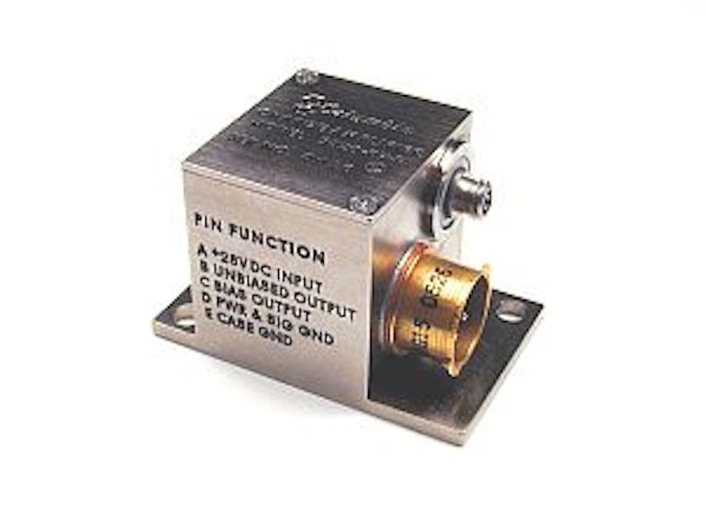 Miniature charge amplifiers from Columbia Research Laboratories for