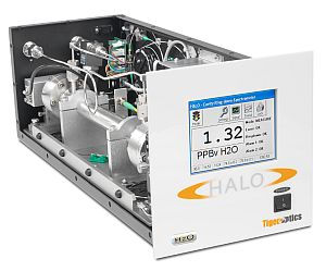 Tiger Optics moisture analyzer uses CW cavity ringdown spectroscopy