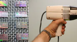 Silicon-photonics-based chips (left) have been integrated into a medical device (right) to perform laser Doppler vibrometry (LDV) on a patient's skin to deduce metrics for arterial stiffness and to diagnose cardiovascular diseases.