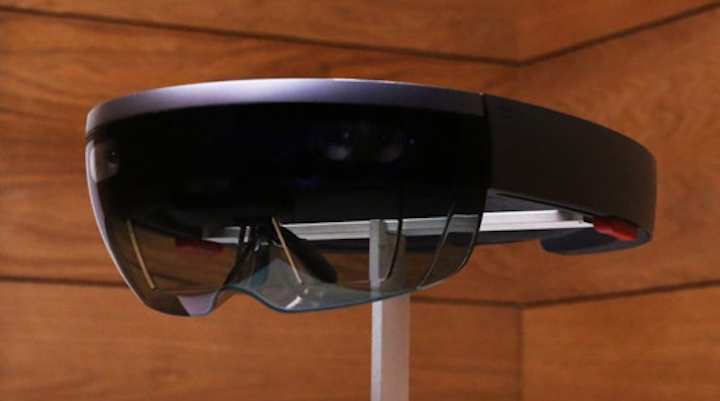 A Hololens head-worn device for augmented reality (AR) and/or mixed reality applications can come in a variety of styles with differing capabilities. (Image credit: Display Daily)