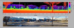 Insight LiDAR has launched an FMCW lidar system for the autonomous vehicle market. Shown is a lidar point map (upper) and the Insight facility (lower). Insight LiDAR has launched an FMCW lidar system for the autonomous vehicle market. Shown is a lidar point map (upper) and the Insight facility (lower).