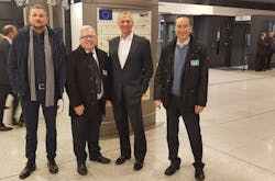 Markus Wilkens (Photonics21, leftmost) and Carlos Lee (EPIC, rightmost) while lobbying in Brussels. Markus Wilkens (Photonics21, leftmost) and Carlos Lee (EPIC, rightmost) while lobbying in Brussels.
