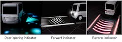 Mitsubishi Electric unveils animated road-illuminating directional indicators Mitsubishi Electric unveils animated road-illuminating directional indicators