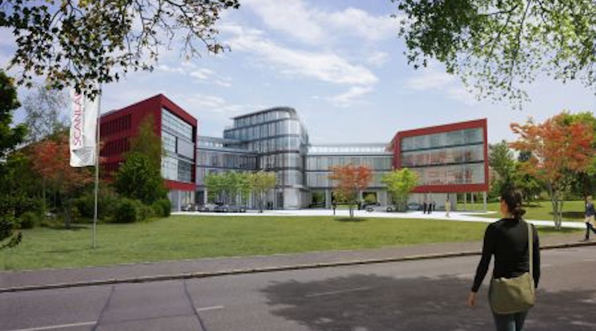 Drawing of the new Scanlab headquarters, which is nearing completion in Puchheim, Germany.