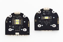 The new LED chip with 1024 individually controllable light points (pixels) is about the size of a fingernail. The combination of three such chips allows a resolution of 3072 pixels per headlight. The new LED chip with 1024 individually controllable light points (pixels) is about the size of a fingernail. The combination of three such chips allows a resolution of 3072 pixels per headlight.