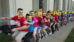 An automated face detection method developed at Carnegie Mellon University enables computers to recognize faces in images at a variety of scales, including tiny faces composed of just a handful of pixels.