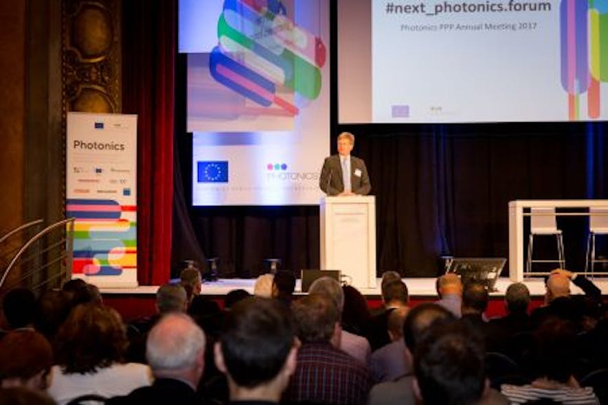 Incoming Photonics21 president Aldo Kamper addressed the annual meeting of Photonics PPP.