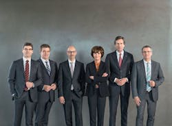 Trumpf managing board: (from left to right) Dr. rer. soc. Lars Grünert, Dr.-Ing. Heinz-Jürgen Prokop, Dr.-Ing. E. h. Peter Leibinger, Dr. phil. Nicola Leibinger-Kammüller, Dr.-Ing. Mathias Kammüller, Dr. Christian Schmitz. Trumpf managing board: (from left to right) Dr. rer. soc. Lars Grünert, Dr.-Ing. Heinz-Jürgen Prokop, Dr.-Ing. E. h. Peter Leibinger, Dr. phil. Nicola Leibinger-Kammüller, Dr.-Ing. Mathias Kammüller, Dr. Christian Schmitz.