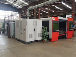 Sawpower’s Bystronic BySprint Fiber 3015 laser has been installed on the company’s manufacturing floor. Sawpower’s Bystronic BySprint Fiber 3015 laser has been installed on the company’s manufacturing floor.