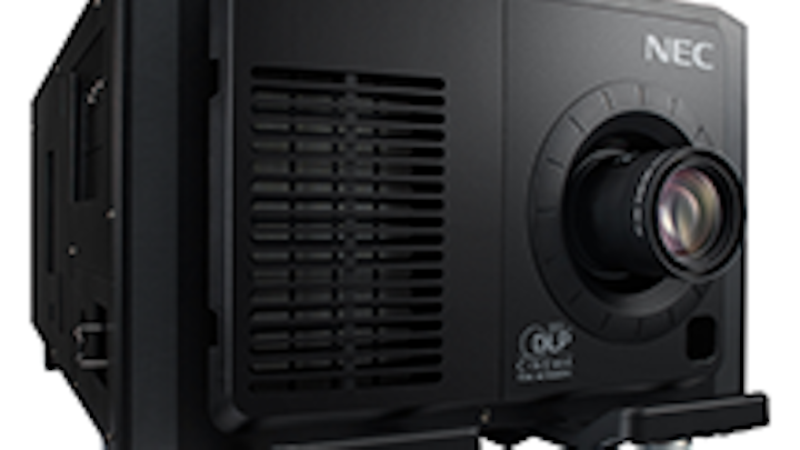 NEC has launched what it says is the world's first digital cinema projector that offers the ability to replace the laser module in the projector head. (Image credit: NEC Display Solutions of America)