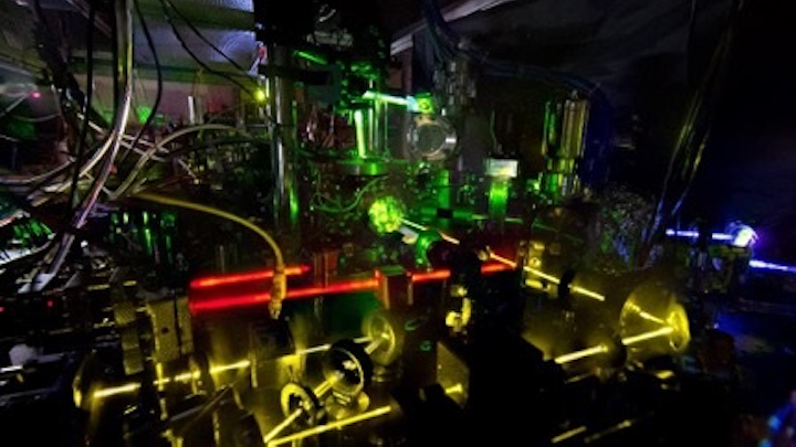 Researchers have measured the ticking of this ytterbium optical clock with record-breaking accuracy. The new work is a step toward redefining the length of a second based on time kept by an optical clock. (Image credit: Nate Phillips/NIST)