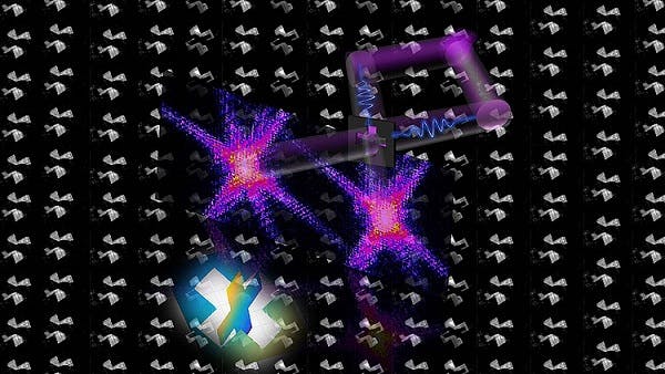 Two images of an object can be taken from two different directions using a single laser pulse, creating 3D X-ray images that enable rapid analysis of protein structures of viruses, for example. (Image credit: Hamed Merdji/CEA-Saclay)