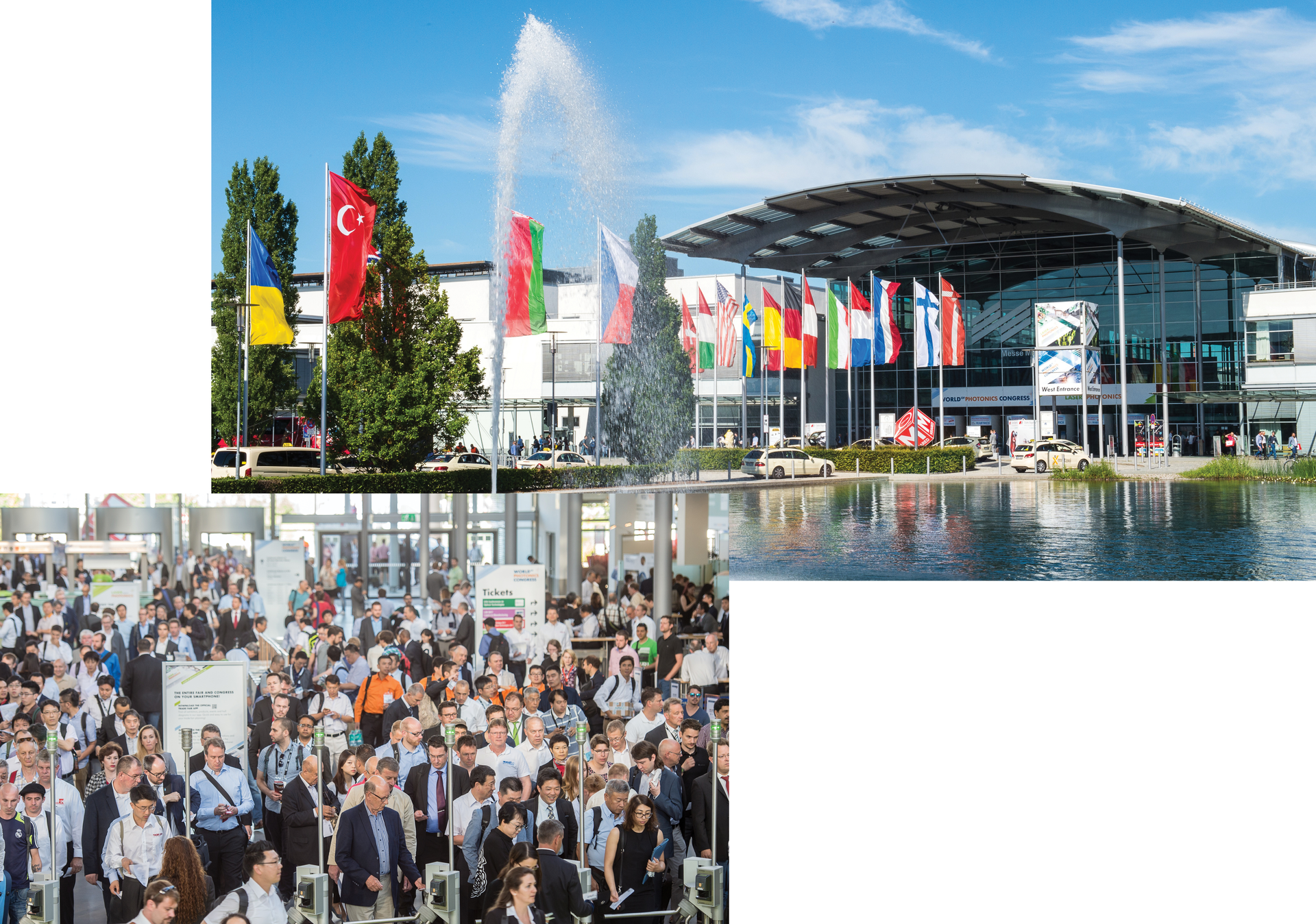 FIGURE 1. LASER World of PHOTONICS takes place at the Messe M&uuml;nchen fairgrounds, outside of Munich.