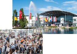 FIGURE 1. LASER World of PHOTONICS takes place at the Messe München fairgrounds, outside of Munich. FIGURE 1. LASER World of PHOTONICS takes place at the Messe München fairgrounds, outside of Munich.