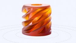 A 3D printed component from Carbon uses Digital Light Synthesis technology, where photonic components are used to generate polymer designs with high-quality surfaces and complex shapes. A 3D printed component from Carbon uses Digital Light Synthesis technology, where photonic components are used to generate polymer designs with high-quality surfaces and complex shapes.