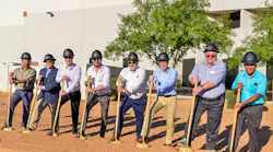 Dragan Grubisic (5th from left) and his team are shown breaking ground at their new manufacturing site in Chandler, AZ.