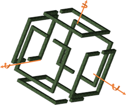 FIGURE 3. Despite the simplicity of a basic split ring resonator on six sides of a fixed cube, thousands of configurations exist. FIGURE 3. Despite the simplicity of a basic split ring resonator on six sides of a fixed cube, thousands of configurations exist.