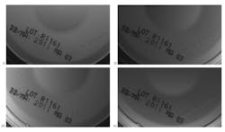 FIGURE 3. Four images of an object differ when the illumination source has light emanating from the top (a), right side (b), left side (c), and bottom (d). FIGURE 3. Four images of an object differ when the illumination source has light emanating from the top (a), right side (b), left side (c), and bottom (d).