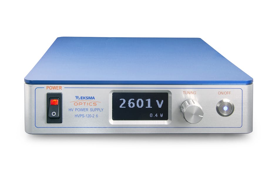 HVS100 series high-voltage power supply from EKSMA Optics