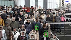 A promotional picture shows NEC’s NeoFace facial recognition technology. A promotional picture shows NEC’s NeoFace facial recognition technology.