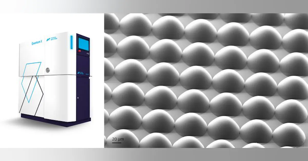 Nanoscribe Quantum X two-photon grayscale lithography micro-optics ...