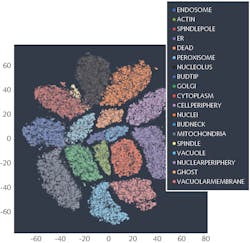 FIGURE 2. Predictions generated by a trained algorithm, such as the one shown in Figure 1, will ideally form clearly defined clusters, as evident in this plot, which was verified using the dimensionality reduction technique t-Distributed Stochastic Neighbor Embedding (TSNE). FIGURE 2. Predictions generated by a trained algorithm, such as the one shown in Figure 1, will ideally form clearly defined clusters, as evident in this plot, which was verified using the dimensionality reduction technique t-Distributed Stochastic Neighbor Embedding (TSNE).